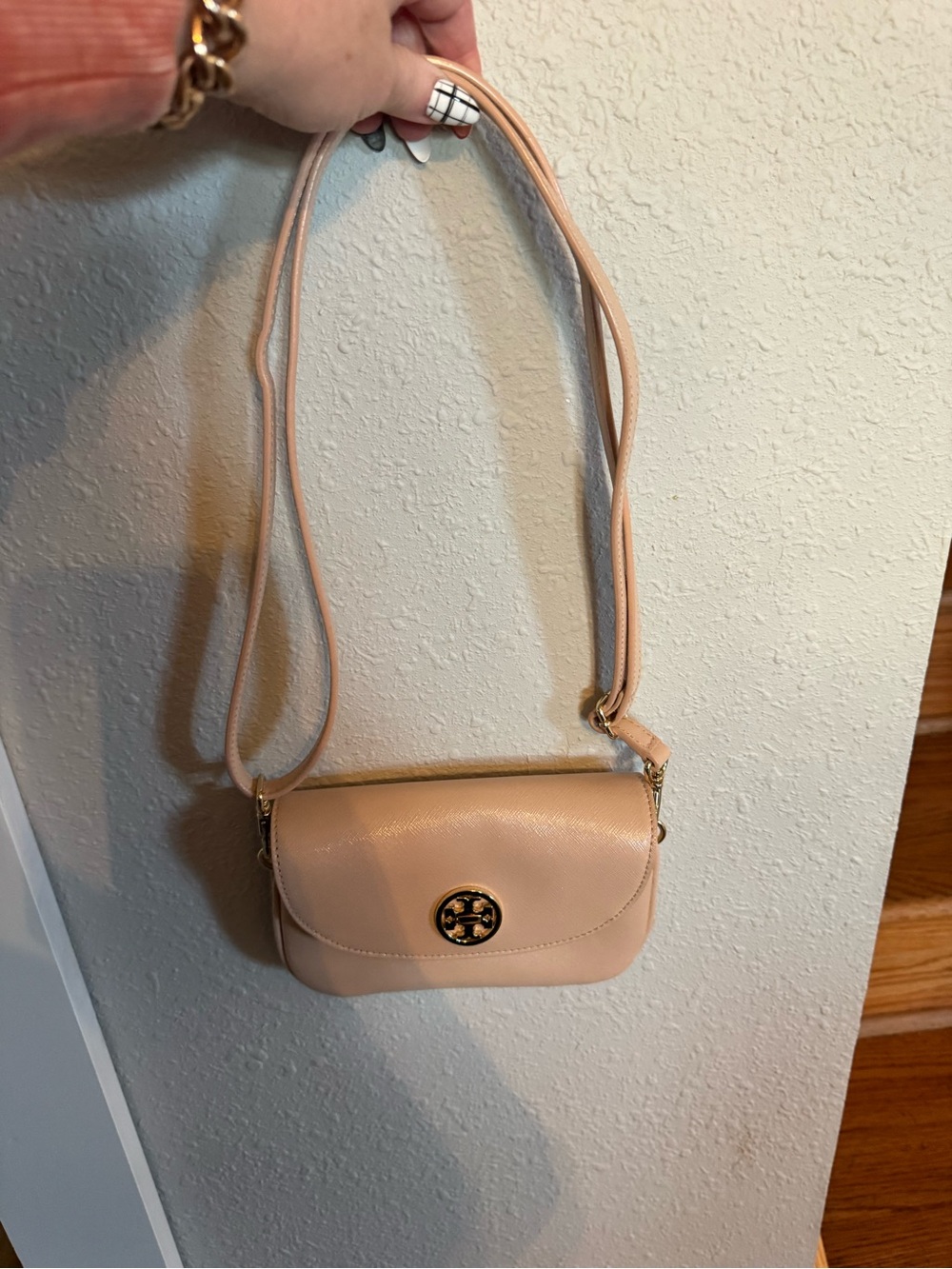 Tory Burch Blush Crossbody Bag with Gold Logo